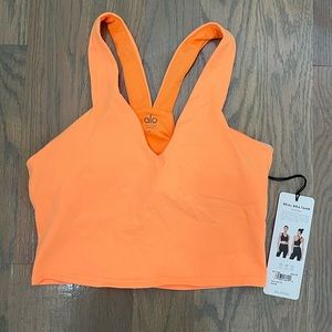 NWT Real Bra Tank by Alo in neon apricot